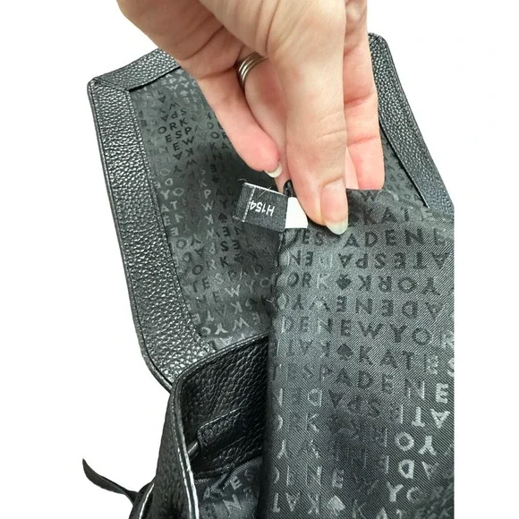 Kate Spade Black Leather Backpack - Picture 8 of 8